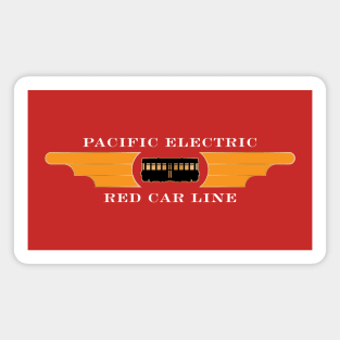 Red Car Line Magnet